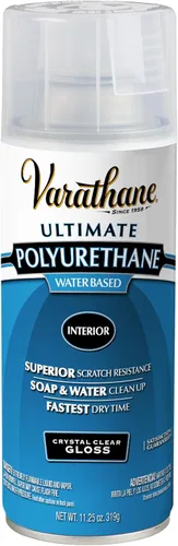 Varathane Spray Poliuretano Ultimate Cristal Claro a Base de Agua | Protección para Madera Interior | Tiempo de Secado Rápido | Fácil Limpieza |