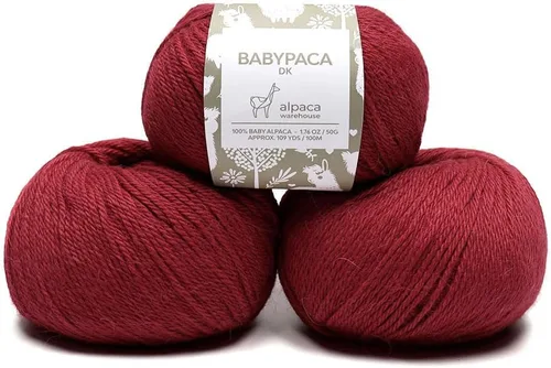 Miniatura 53 de 100% Hilo de Lana de Alpaca Bebé (Juego de 3 Madejas, 150 Gramos) Peso DK - Hecho en Perú - Celestialmente Suave y Perfecto para Tejer y Ganchillo