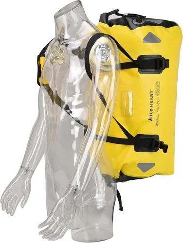 Miniatura 4 de WILD HEART Bolsa de lona impermeable para motocicleta, PVC500D, doble parte inferior, con correas de cuerda y bolsillo interior, 40L, 66L, 100L, 40L