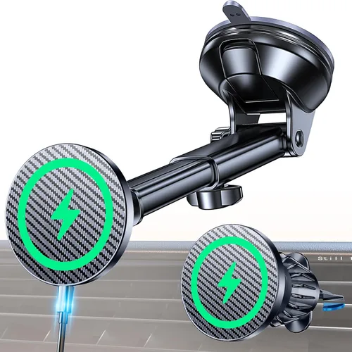 Miniatura 11 de Coolpow para Soporte de Coche con Cargador MagSafe【Imán Ultra】Soportes Magnéticos para Teléfono para tu Cargador