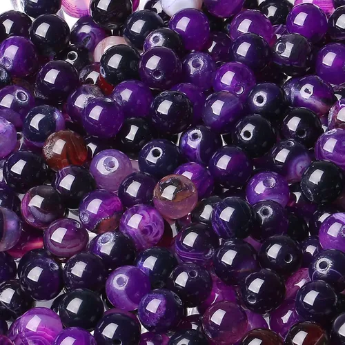 Miniatura 22 de LAIDANLA Cuentas de piedra natural de turmalina rosa y jade, cuentas sueltas redondas de 8 mm, cuentas de piedra preciosa para hacer pulseras, Jade