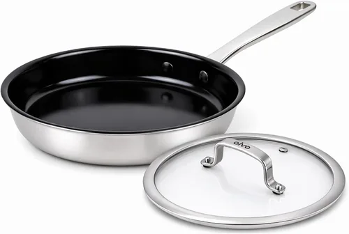 Miniatura 11 de Alva Maestro sartén antiadherente de acero inoxidable de 8 pulgadas – Hecha sin revestimiento cerámico de PFAS, PFOA y PTFE – Núcleo reforzado