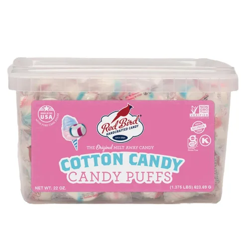 Miniatura 9 de Red Bird Caramelo de frambuesa azul, envuelto individualmente, caramelo único, tubo de 22 onzas