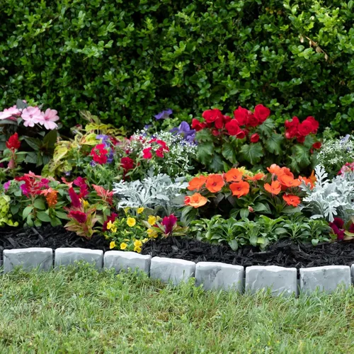 Miniatura 7 de EasyFlex Bordes para Paisajismo sin Excavación con Espigas de Anclaje, Borde de Jardín Decorativo de Aspecto de Piedra de 2.7 Pulgadas de Altura