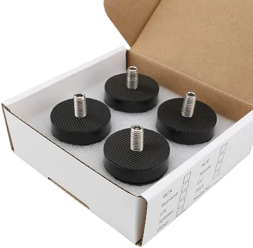 Miniatura 6 de Tertullus 4 piezas de pies de aislamiento de altavoz, almohadillas antivibración con soporte de bola de acero inoxidable de 1.535 in x 0.945 in