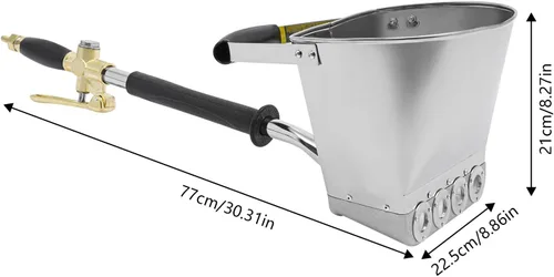 Miniatura 2 de Paquete de 2 pistolas pulverizadoras de cemento, pulverizador de mortero horizontal de 7 bar con tolva de 0.79 galones para enlucido de pared