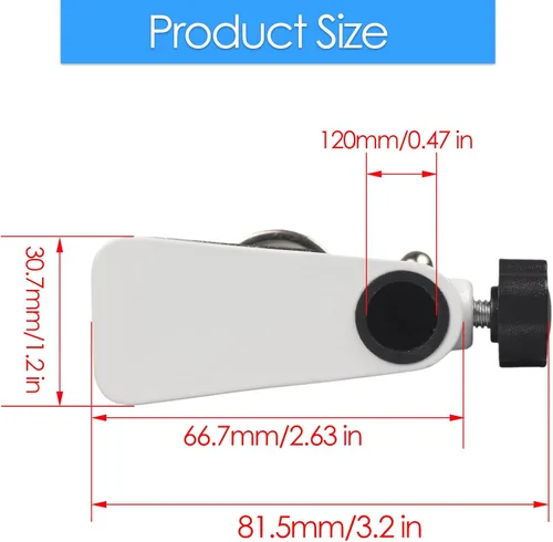 Miniatura 4 de Soporte de lámpara universal con abrazadera en C Base de abrazadera de montaje de escritorio para luces de brazo oscilante, iluminación de Blanco