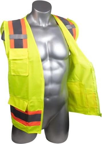 Miniatura 4 de Malta Dynamics Chaleco de inspección de seguridad amarillo de alta visibilidad, compatible con OSHA/ANSI, tamaño multi 1 Paquete
