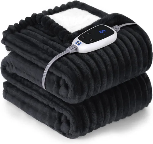Miniatura 17 de Sealy - Manta eléctrica térmica con funda, manta térmica de 50 x 60 pulgadas, 6 niveles de calor y protección contra sobrecalentamiento con apagado