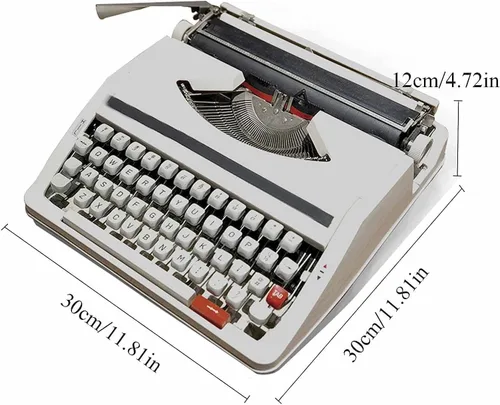 Miniatura 4 de Máquina de escribir manual portátil tradicional, máquina de escribir vintage para un flujo nostálgico, diseño retro anticuado, perfecto