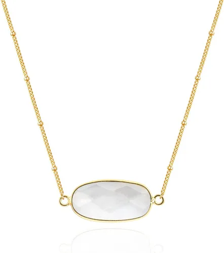 Angelstones Collar con colgante de piedras preciosas naturales, chapado en oro de 14 quilates, collares de cristal curativo para mujer