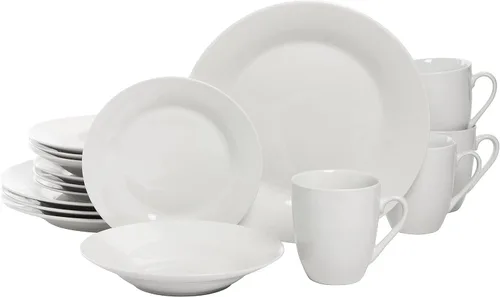 Miniatura 14 de 10 Strawberry Street Juego de vajilla Simply Coupe de 16 piezas, blanco - SM-1600-CP-SW