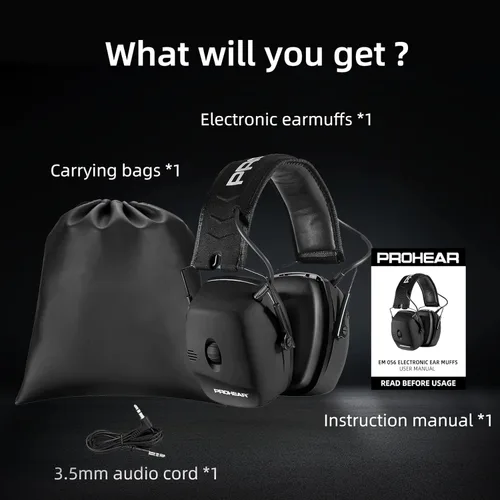 Miniatura 8 de PROHEAR Electronic Shooting Ear Protection Muffs 056-electronic Orejeras de tiro