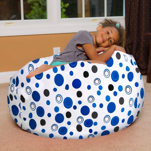 Miniatura 4 de Posh Creations - Sillón puff para niños, adolescentes y adultos, incluye funda extraíble y lavable a máquina, tamaño grande de 38 pulgadas, lona