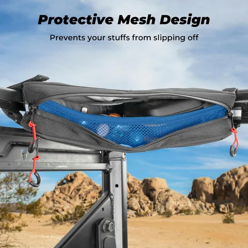 Miniatura 3 de Bolsa de almacenamiento triangular para barra de protección KEMIMOTO UTV, bolsa universal resistente al agua para techo/puerta/reposabrazos lateral