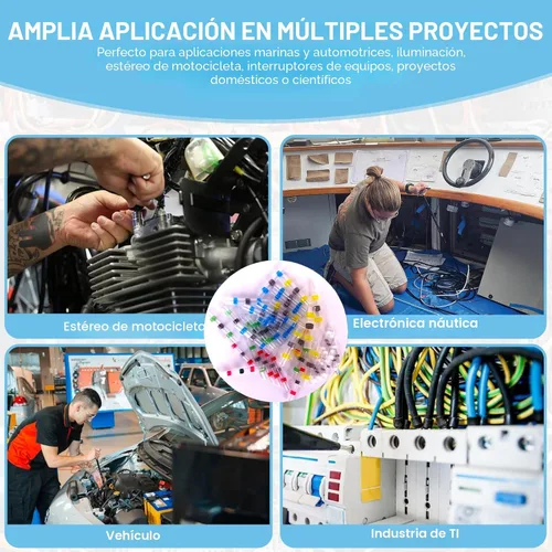 Miniatura 6 de 455 PCS Conectores de Empalme Autosoldantes Termorretráctiles, Kit de Conectores de Cable con Sellado de Soldadura, Conector de Empalme de Cable
