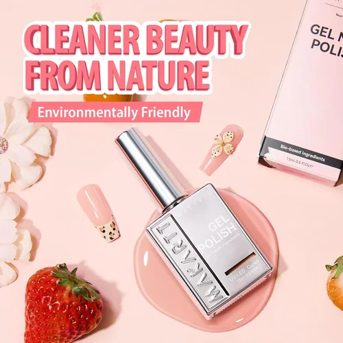 Miniatura 8 de Makartt Esmalte de uñas de gel Jelly Bright Nude de 0.5 fl oz (0.5 fl oz), sin hema, neutro, nude, efecto translúcido, efecto translúcido, remojar
