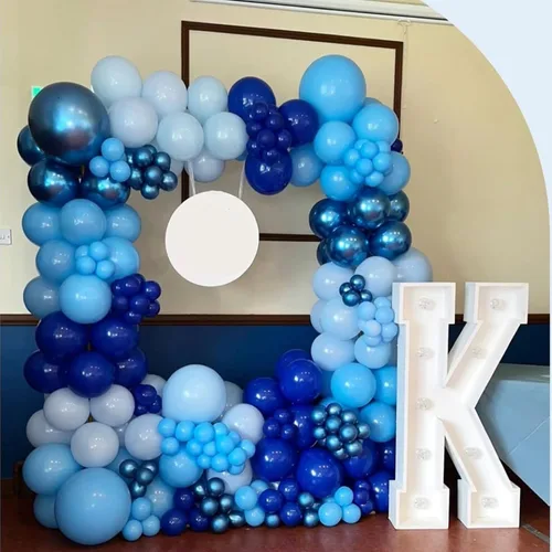 Miniatura 4 de YMSZ Kit de arco de guirnalda de globos azules, globos azul marino, globo azul metálico para cumpleaños, baby shower, graduación 2026, decoraciones
