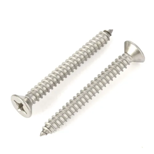 Miniatura 9 de Mellewell Tornillos para chapa metálica de cabeza plana #14 x 3 (disponibles de 5/8 a 3 pulgadas), tornillos para madera, acero inoxidable 304 18-8