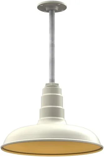 Miniatura 45 de Steel Lighting Co. Malibu - Lámpara colgante Montaje en techo Domo de 14 pulgadas vástago de 12 pulgadas Estilo de granja de acero Rojo