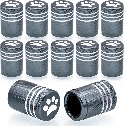 Miniatura 33 de 4 piezas tapones de válvula de neumático en forma de dados, cubiertas universales de válvula de neumático a prueba de polvo con núcleo de cobre