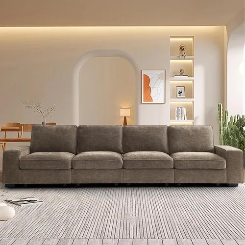 Miniatura 55 de TEKAMON Sofá Modular de 100" con Almacenamiento en los Asientos, Cómodo Sofá de Tela Chenilla de 3 Plazas para Sala de Estar, Oficina, Apartamento