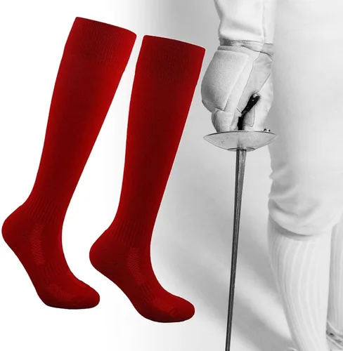 Miniatura 4 de Fancyes Calcetines de esgrima transpirables para absorción de sudor, equipo de esgrima, cómodos, atléticos, unisex, para juego de lámina de espada