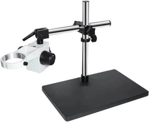 Miniatura 3 de Kit de accesorios para microscopio 3.5X-90X simulocal Trinocular estéreo Microscopio con soporte de brazo doble ajustable de 360 soportes 5 X C