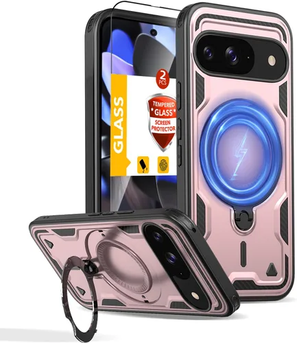 Miniatura 134 de Funda magnética para Google Pixel 9A compatible con cargador inalámbrico MagSafe, para Pixel 9A, funda de teléfono integrada de 360 °, con 2