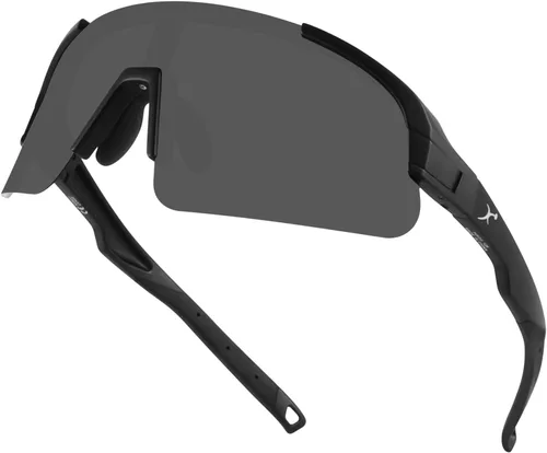 BangLong Gafas de sol de ciclismo para hombres y mujeres, gafas de sol deportivas con 2 lentes intercambiables para correr, béisbol, pesca