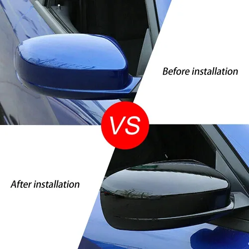Miniatura 6 de SPORTULI Cubiertas negras para espejo retrovisor lateral del vehículo + cubiertas de manija de puerta de repuesto para Dodge Charger 2011-2022 2023