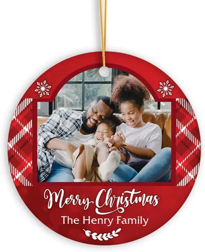 Miniatura 12 de Adorno de bebé de primera Navidad con foto personalizada, adorno de árbol de Navidad con foto personalizada, adorno de recuerdo de bebé, regalo