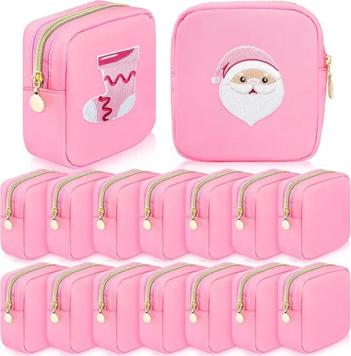 Miniatura 10 de 16 mini bolsas de maquillaje a granel de nailon para cosméticos, bolsa de viaje, bolsa organizadora de artículos de tocador, bolsa pequeña con Negro