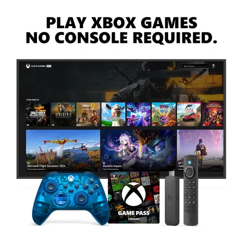 Miniatura 10 de Xbox Wireless Controller (2025) Carbon Black + Fire TV Stick 4K Game Pass Ultimate 1 Month - Gaming Bundle, Windows, Mobile & Smart TVs