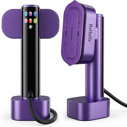 Vaporizador de viaje portátil para ropa, vaporizador y plancha de 1300 W 2 en 1, calentamiento rápido de 15 segundos, tanque de 6.4 fl oz, base