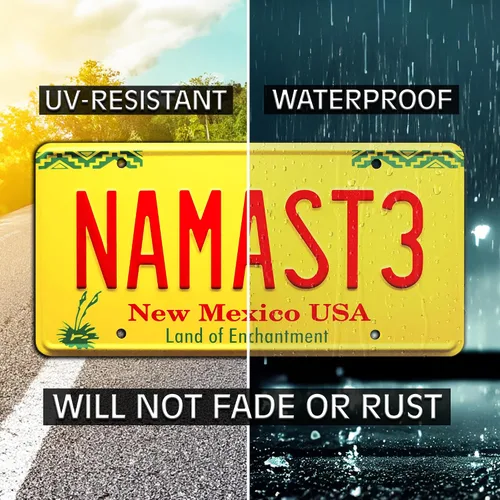 Miniatura 4 de Howard Hamlin Namaste Placa de matrícula estampada de metal
