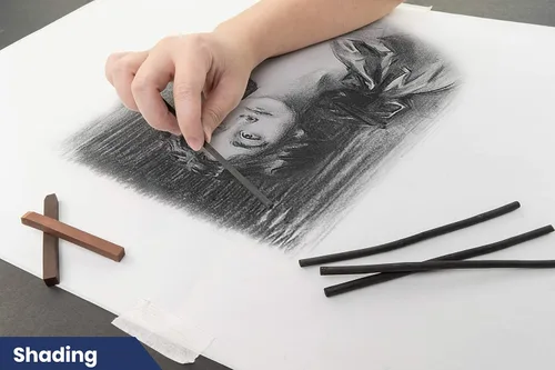 Miniatura 7 de Pacific Arc Artist Vine Charcoal - 4 palitos de carbón suave, negro para dibujar, dibujar y dibujar