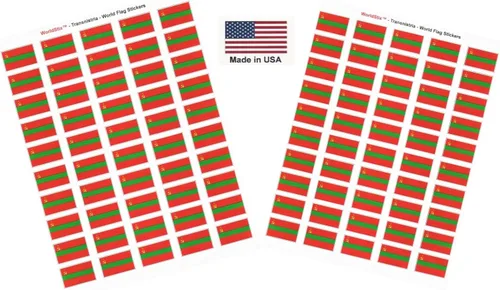 Miniatura 94 de 100 calcomanías de la bandera de Alaska; 1.5" x 1" hechas en Estados Unidos, calcomanías autoadhesivas de la bandera del estado para álbumes