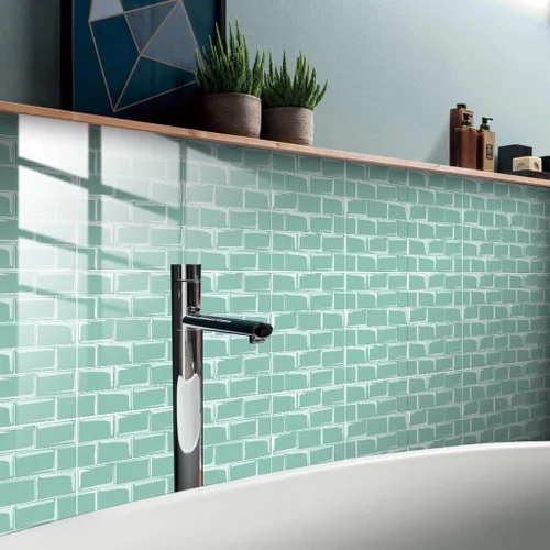 Miniatura 6 de Adhesivos para azulejos de despegar y pegar, autoadhesivas para losetas en muro de cocina, azulejos de mosaico, papel tapiz adhesivo impermeable