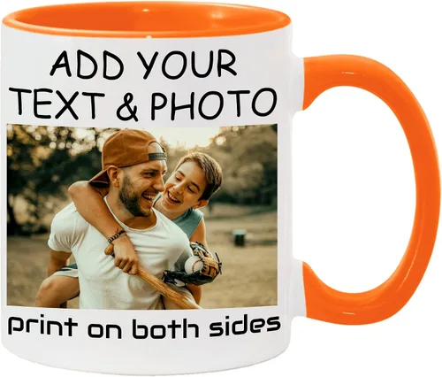 Miniatura 14 de Taza de café personalizada, crea un regalo único con tus fotos, texto y nombres, perfecta para mamá, papá, amigos y ocasiones especiales, 11 onzas