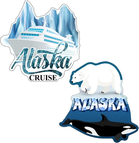 Miniatura 10 de Kanayu 2 imanes magnéticos grandes para puerta de crucero de Alaska, divertidos imanes para refrigerador, accesorios de barco, camarote y cabina