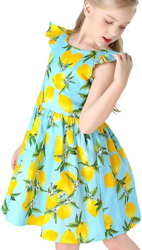 Miniatura 232 de Vestido de verano para niña, de algodón, con diseño floral