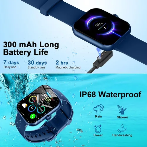 Miniatura 7 de Reloj inteligente (contestar/hacer llamadas), reloj inteligente HD de 1.96 pulgadas para mujer, reloj de fitness 2025 con más de 112 modos