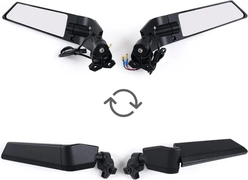 Miniatura 4 de Espejos retrovisores para motocicleta, espejos laterales giratorios ajustables para Honda CBR250R CBR500R CBR650R CBR1000R Kawasaki ZX6R ZX10R Ninja
