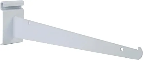 SSWBasics Soporte de estante de metal blanco de 12 pulgadas para rejilla de alambre, paquete de 10