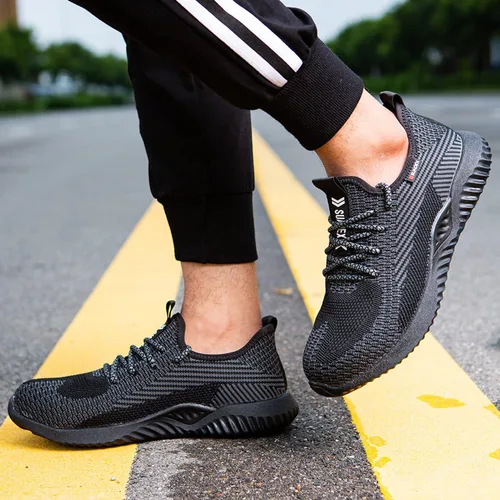 Miniatura 36 de SUADEX Zapatos deportivos con punta de acero para hombres y mujeres, indestructibles, ligeros, cómodos, antideslizantes, puntera compuesta