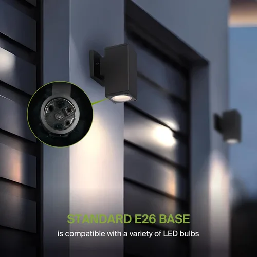 Miniatura 4 de ASD 1 lámpara exterior de iluminación – 60 W E26 120 V cilindro arriba o abajo de bronce moderno lámpara de pared al aire libre LED CFL bombilla