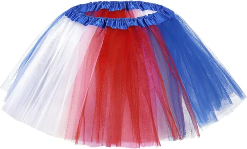 Miniatura 94 de Century Star Tutú de 4 capas para niñas pequeñas, faldas de ballet de tul para baile de princesa, esponjoso, para fiestas de cumpleaños de 2 a 8 años