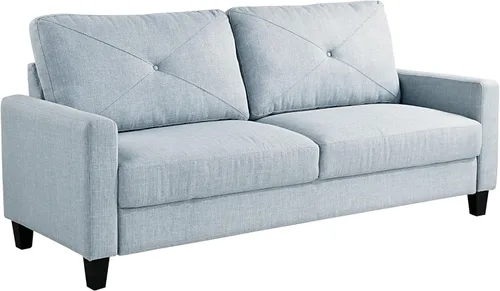Miniatura 9 de Serta Lindbergh Sofá de transición moderno de 70.5 pulgadas, cojín de respaldo copetudo, brazos cuadrados, patas de madera maciza, Dream Coil