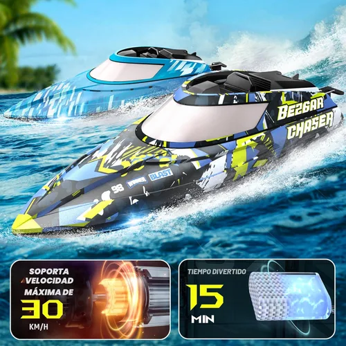 Miniatura 2 de BEZGAR TX2P1 - 2 paquetes de 12 pulgadas de velocidad rápida de 30 KPH con una maleta portátil para lagos y piscinas y agua salada, juguetes